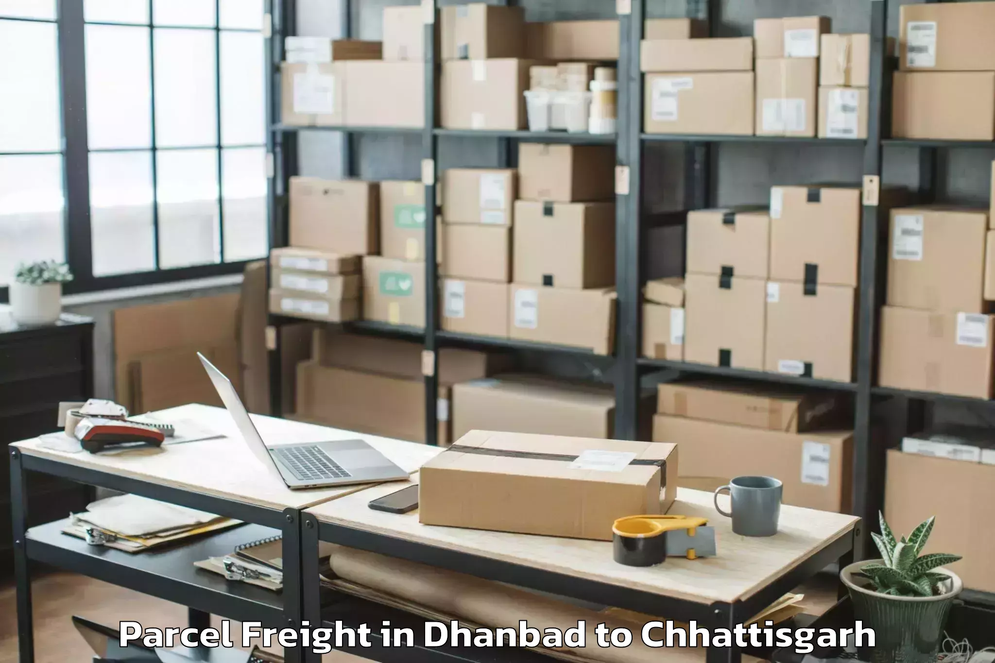 Reliable Dhanbad to Shivrinarayan Parcel Freight